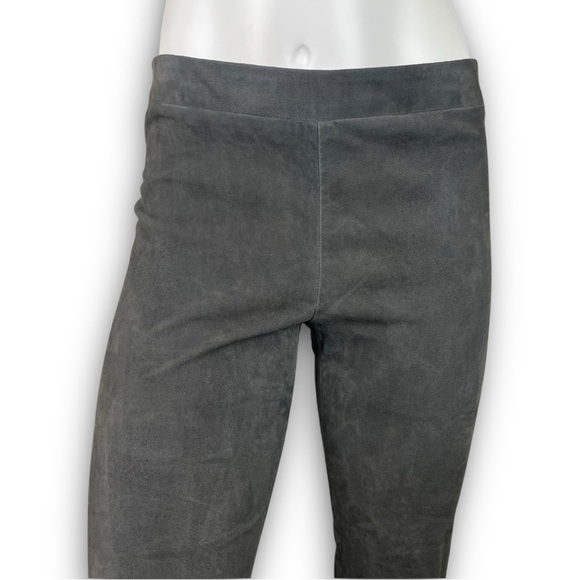 VINCE Suede Ankle Zip Leggings Genuine Lamb Leather Moto Bikercore Boho Western - Picture 5 of 16